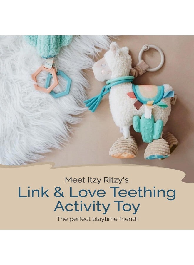 إيتزي ريتزي لعبة إيتزي ريتزي لينك آند لوف لعربة الأطفال أو مقعد السيارة؛ تتميز بشرائط محكمة، وأصوات تجعيد، وحلقات رنين، وعضاضة سيليكون؛ مصممة للأعمار من 0 شهر فما فوق (لاما) - Image 1