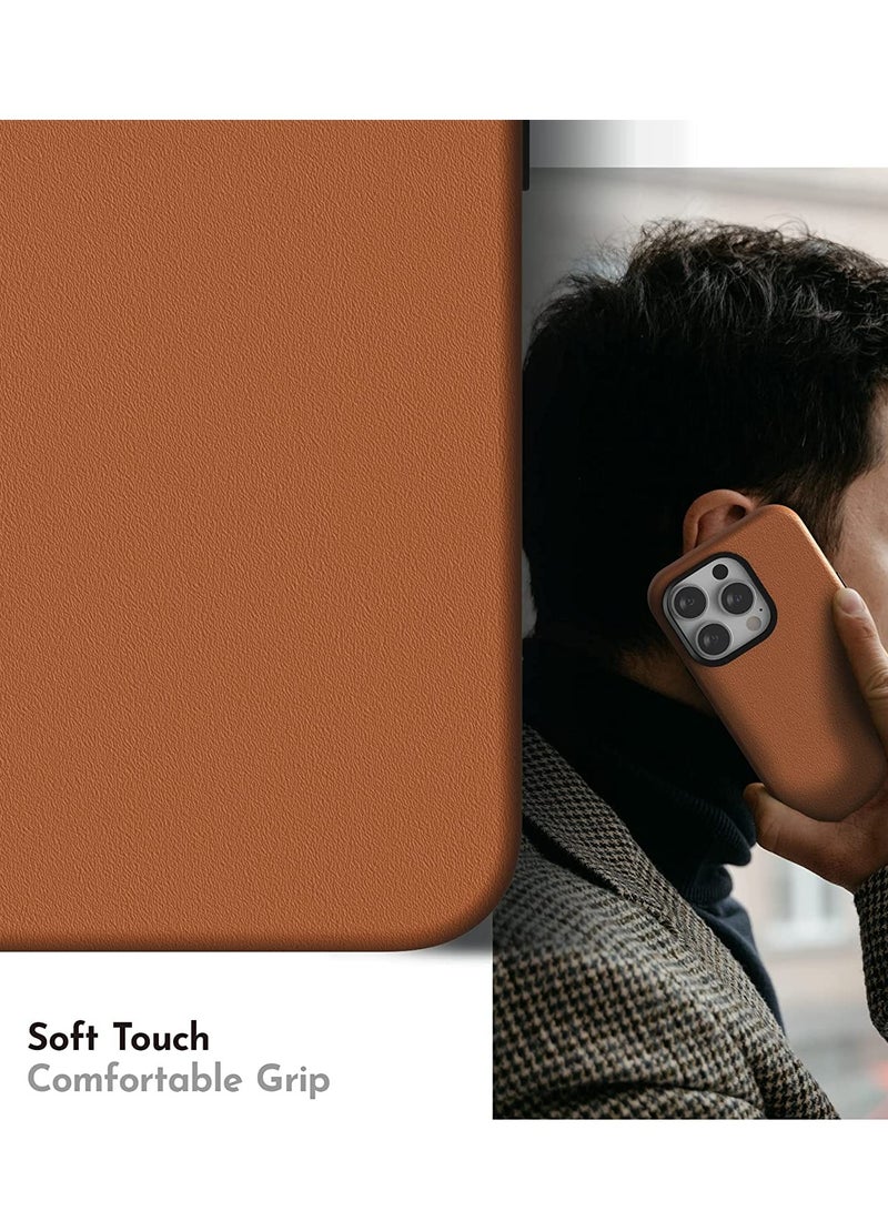 TIGER Premium Brown PU Leather Case for 6.7-Inch Smartphone – Soft Microfiber Lining, Metallic Side Buttons, Shockproof Slim Protective Cover with Sleek Grip Design, Compatible with 2022 Models - Image 2