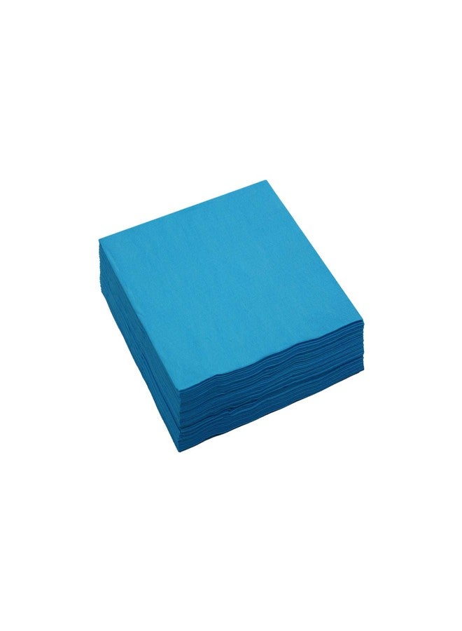 Party Essentials Paper 2-Ply Square Color Napkins, 9.875" x 9.875" Cocktail Beverage, Bright Blue, 96-Count - Image 4