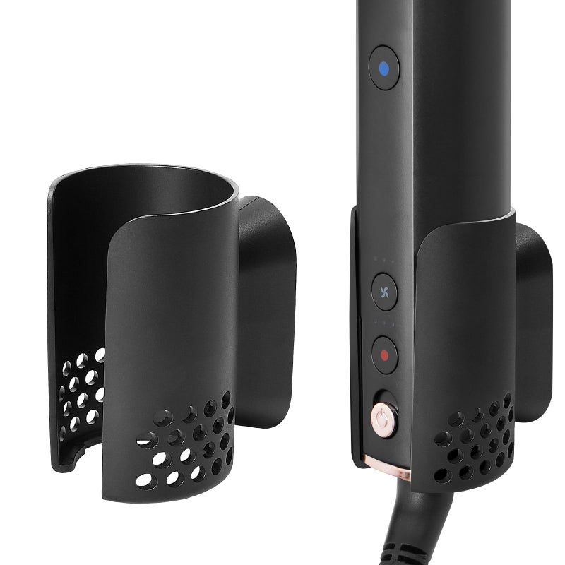 KEEPOW حامل مجفف الشعر KEEPOW مثبت على الحائط متوافق مع Shark Flexstyle / Dyson Airwrap / Airstrait Styler، حامل مجفف الشعر منظم أدوات الشعر ملحق تخزين مجفف الشعر للحمام والفندق - Image 1