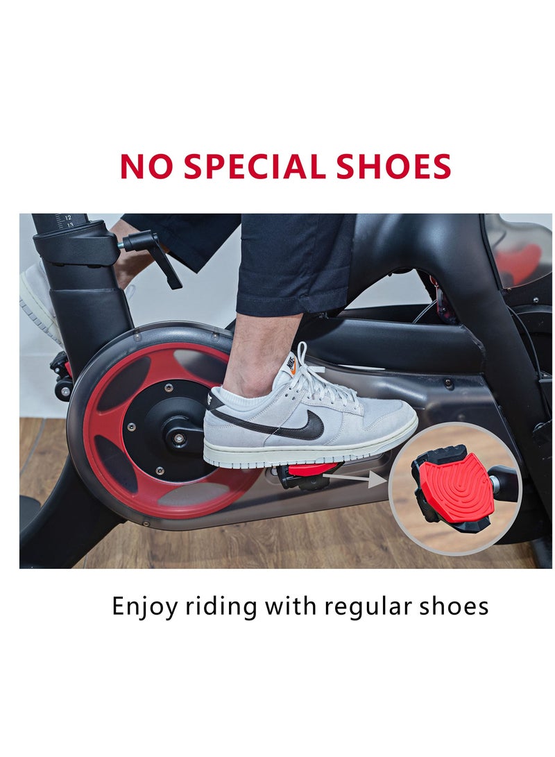 Y&D Pedal Converter Compatible with Peloton Bike & Plus, Pedals for Regular Shoes Fit Original Bike+, Replacement Adapter, Flat Platform Clipless - Image 5