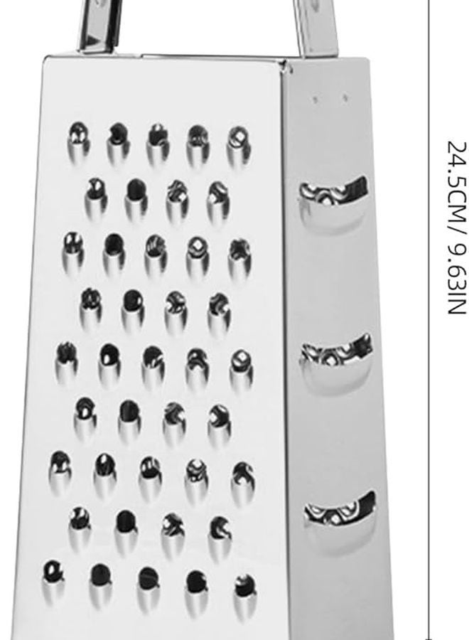 مبشرة صندوق من الفولاذ المقاوم للصدأ أداة مطبخ متعددة الأغراض للخضروات والجبن والبطاطس والجزر سهلة التنظيف - Image 2