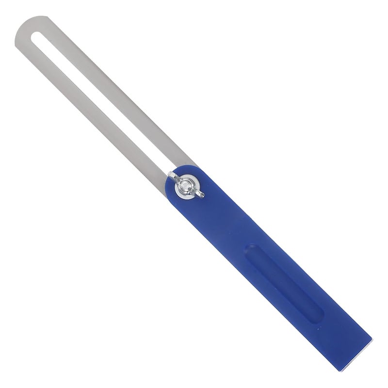 Multi Angle Adjustable Woodworking Ruler 10 Inch Blue Sliding Combination Measuring Tool - Image 1