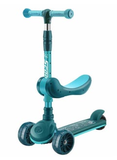 Mi VAZA Kids Three Wheel Scooter With Light Up LED Wheels For Toddlers Girls & Boys, 4 Adjustable Height & Flip-able Seat, Lean To Steer, Extra-wide Deck, Light Up Wheels For Children From 3-14 Years Old  - Image 4