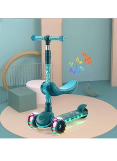 Mi VAZA Kids Three Wheel Scooter With Light Up LED Wheels For Toddlers Girls & Boys, 4 Adjustable Height & Flip-able Seat, Lean To Steer, Extra-wide Deck, Light Up Wheels For Children From 3-14 Years Old  - Image 5