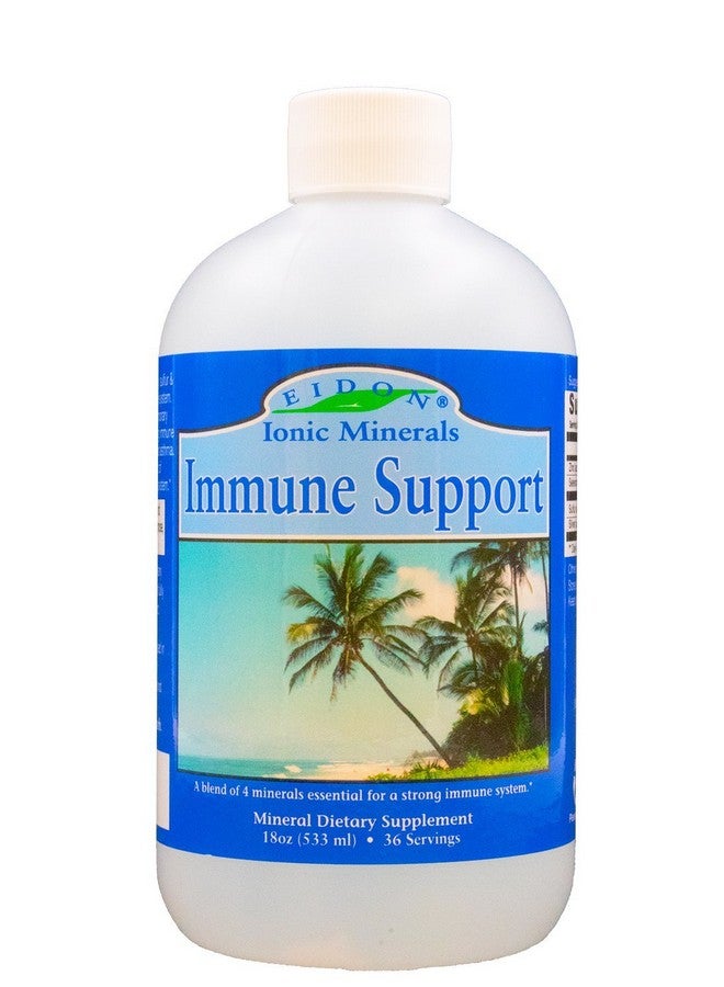 Eidon Ionic Minerals Eidon Liquid Immune Support Supplement with Zinc, Selenium, Maintains & Supports Immune System, Bioavailable, No Additives - 18 oz - Image 1