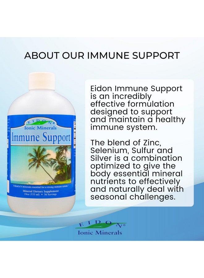 Eidon Ionic Minerals Eidon Liquid Immune Support Supplement with Zinc, Selenium, Maintains & Supports Immune System, Bioavailable, No Additives - 18 oz - Image 4