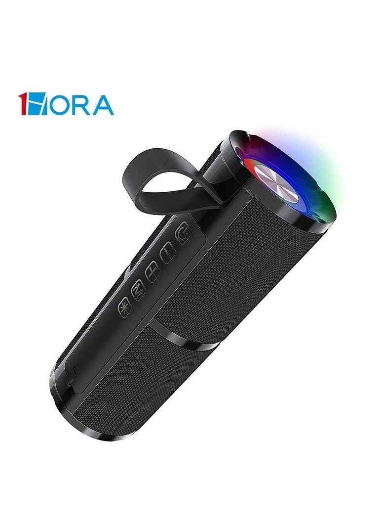1Hora 1 Hora Bluetooth Speaker Portable Wireless Speaker Bluetooth 5.1 Speaker with 2400 mAh Battery Stereo Sound, Support 3.5 mm AUX/TF/USB/FM Radio Compatible with iPhone/iPad/Android/Tablet/TV - Image 1