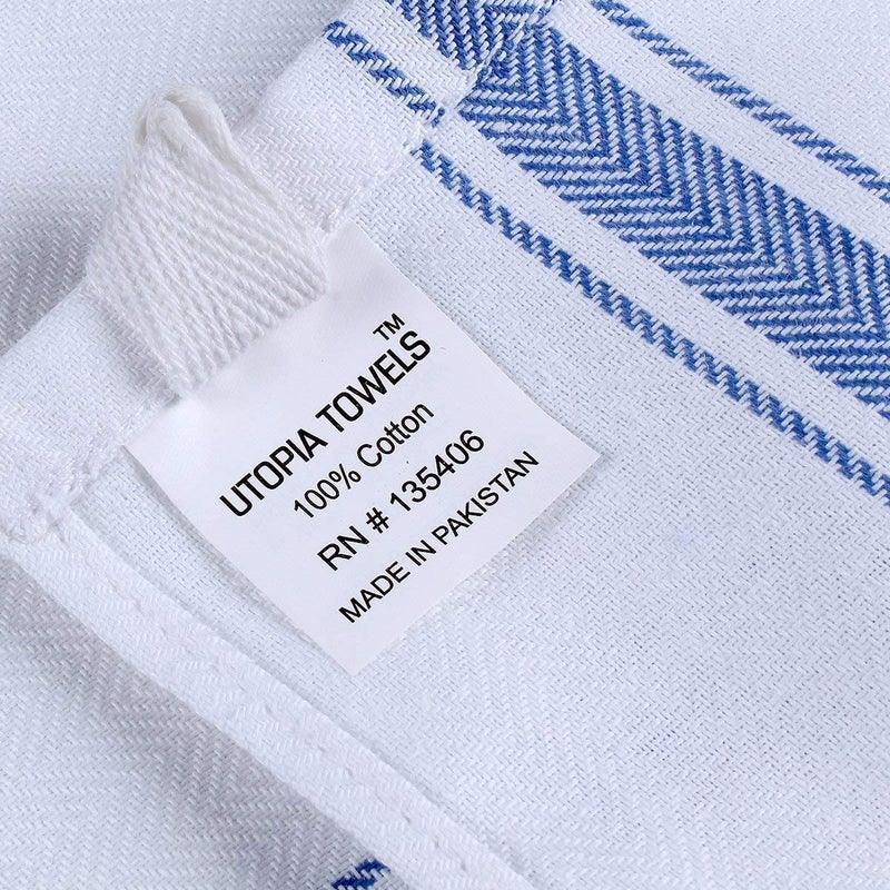Utopia Towels Utopia Towels Blue Dish Towels [6 Pack - 15 x 25 Inches] 100% Ring Spun Cotton Kitchen Towels  Highly Absorbent & Reusable Cleaning Bar and Tea Towels Set  - Image 4