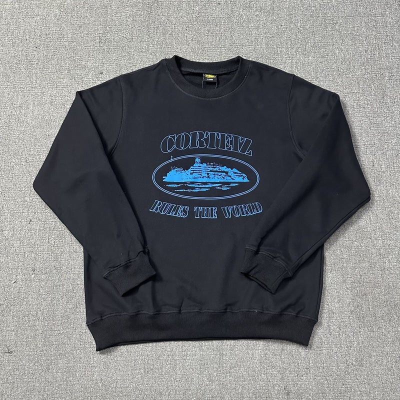 American High Street Classic Sailboat Letter Print Pullover Sweatshirt Casual Loose Fit Couple Trendy - Image 5