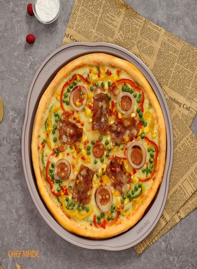 CHEFMADE Pizza pan, 14 Inch Non-Stick Pizza Tray Bakeware for Oven Baking (Champagne Gold) - Image 5