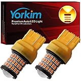Yorkim Yorkim Ultra Bright T20 7440 7443 W21W Led Bulb Amber for Backup Reverse Light, Break Light, Tail Light, Turn Signal  - Image 1