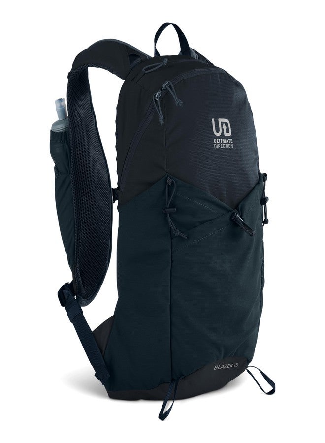 Ultimate Direction Blazek Lightweight Daypack, Adjustable Volume, Compression Cords, Shoulder Strap Pockets, 2023 (15 Liter, Onyx) - Image 1