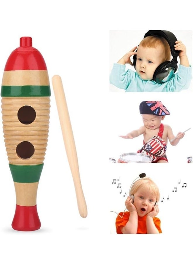 Megarya MegArya Guiro Wood Percussion Instrument Fish Style Guiro Instrument Children's Musical Instrument Colourful Guiro Gifts for Children  - Image 5