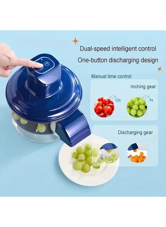 Blue Automatic Electric Fruit Vegetable Peeler With Ejection System - Image 3