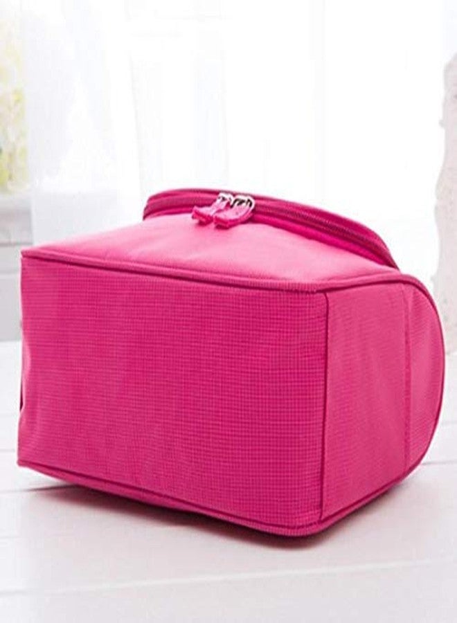 FORKLS Travel Cosmetic Organizer Pouch | Durable Waterproof & Toiletries Storage Case | Lightweight, Portable & Spacious Toiletry Organizer with Secure Zipper Closure for Travel & Gym (Baby Pink) - Image 4