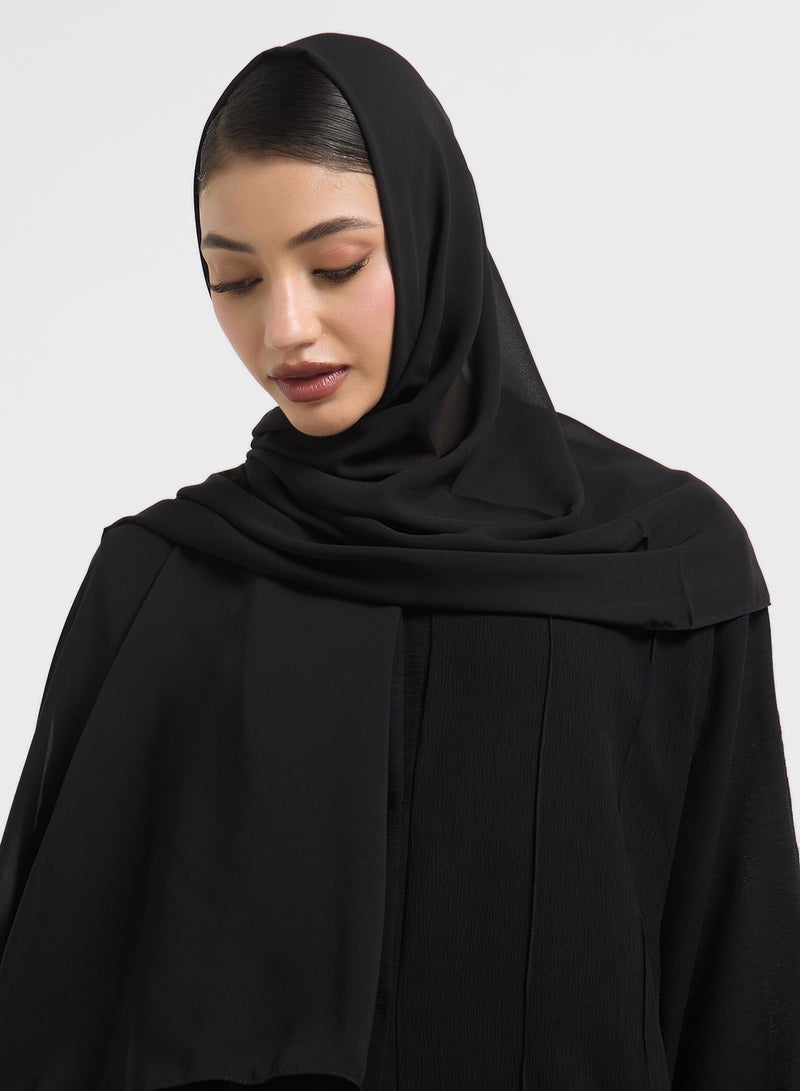 hayas closet Straight Sleeve Lace Detailed Abaya  - Image 4