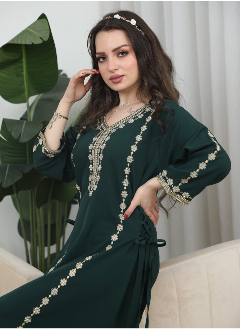 Bint Al Bilad Ready to Wear Embroidered Jalabiya I Golden Collection I 3913  - Image 2
