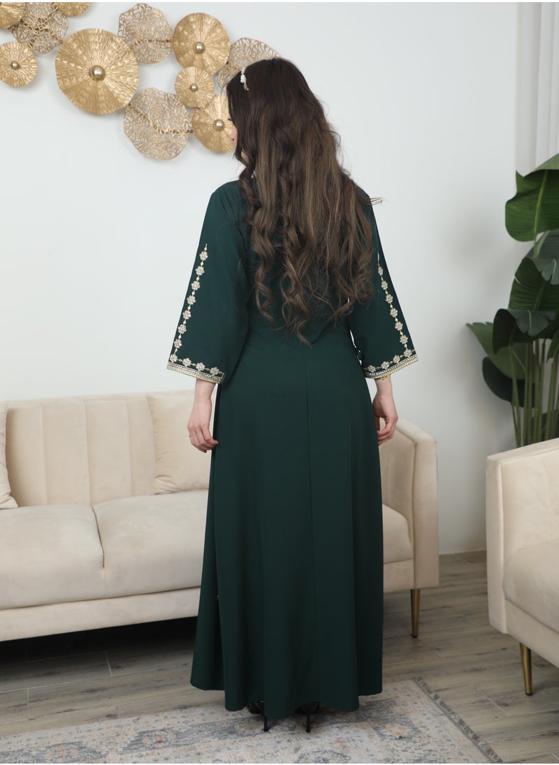 Bint Al Bilad Ready to Wear Embroidered Jalabiya I Golden Collection I 3913  - Image 3
