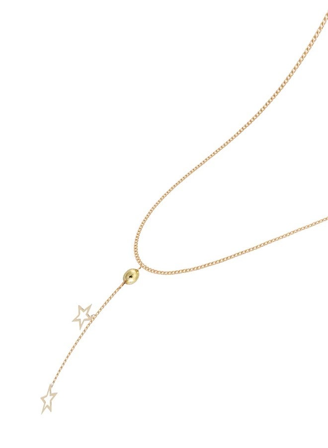 OOMPHelicious Jewellery Gold Tone Delicate Star Design Necklace for Women & Girls - Image 3