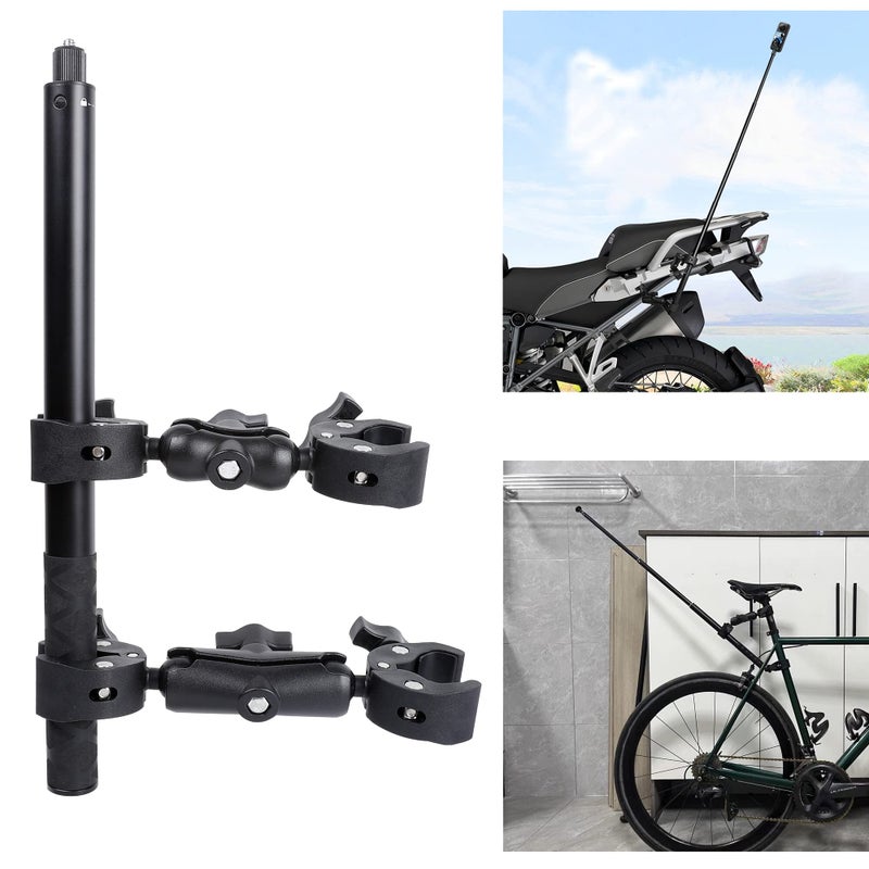 PellKing Motorcycle Bike Handlebar Clamp Mount and 61" Invisible Selfie Stick for Insta360 X5 X4 X3 X2 X ONE RS R GO 3 Camera - Image 1