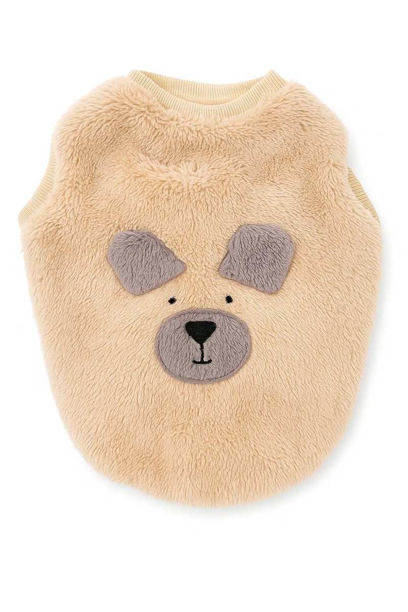 PawCloud Ultra Warm Dog Sweatshirt Teddy Print | Soft Polyester Fur Winter Wear for Pets | Lightweight, Cozy, Machine Washable Dog Winter Clothing | Off White - 3XL (XXXL) - 24 inch - Image 2
