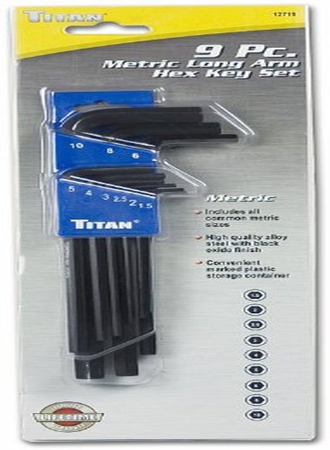 Titan 12719 Metric Long Arm Hex Key Set - 9 Piece - Image 3