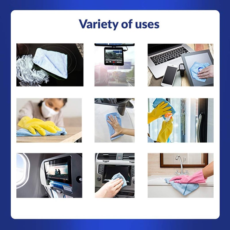 AF Microfibre Cleaning Cloth - Large Soft & Absorbent Cloth for Polishing Glass and Screens - Image 2