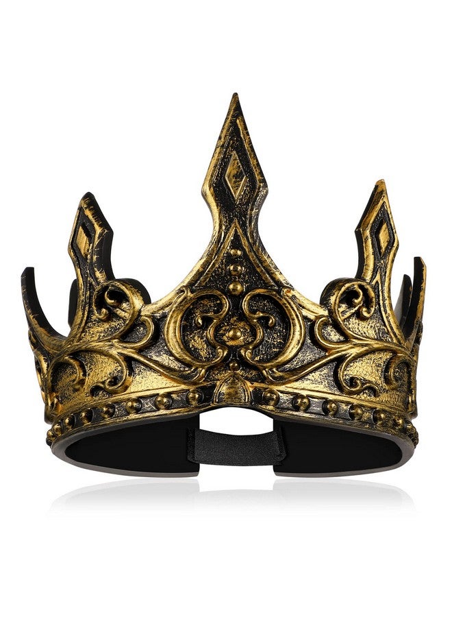 BESPORTBLE King Crown for Men, Foam Cosplay Headband, Old Gold, Mens Prince Diadem for Cosplay, Birthday, Wedding, Halloween, Prom, Random Pattern - Image 1
