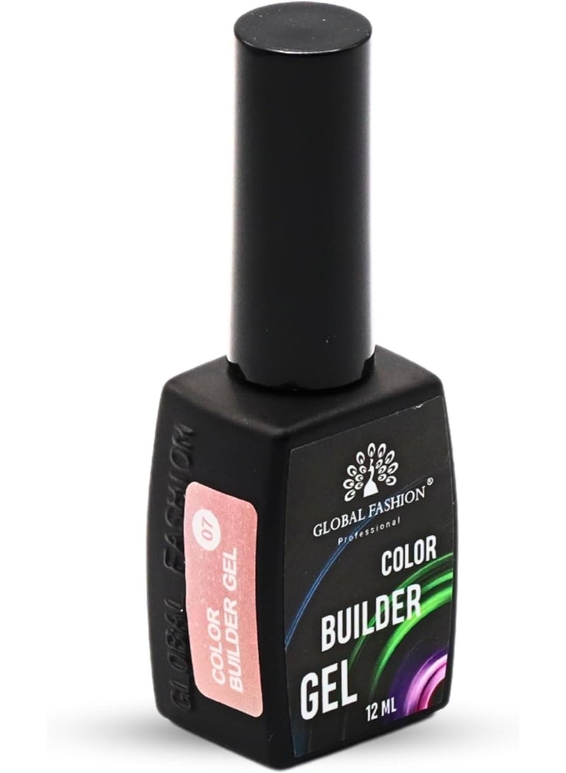 GLOBAL FASHION Professional Color Builder Gel 12Ml - Long-Lasting, Chip-Resistant Manicure  (Color 07)  - Image 3