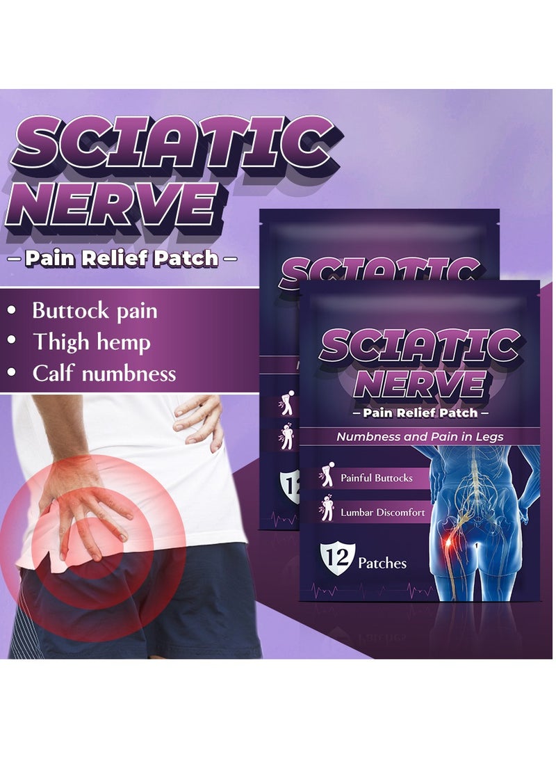 Sumifun Sciatic Nerve Pain Relief Patch, Numbness And Pain In Legs Painful Buttocks Lumbar Discomfort 12pcs - Image 4