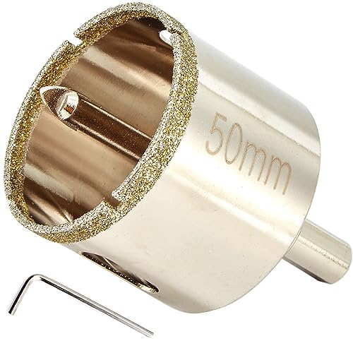 DaduoRi 2 Inch (50mm) Diamond Hole Saw with Pilot Bit, 50mm Tile Hole Saw with Center Drill Bit for Marble, Granite, Ceramics,Porcelain Tiles, Glass, 1-1/2" Depth of Cut for Thick Countertops - Image 1