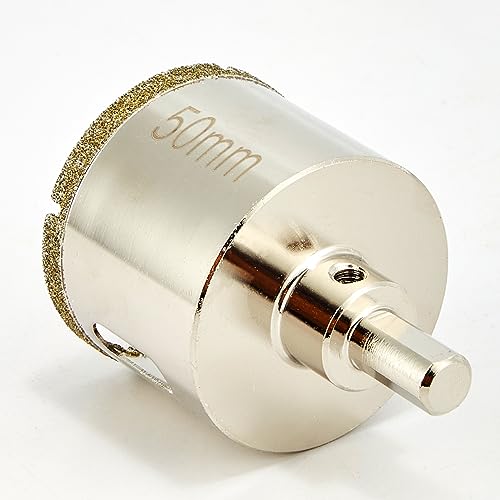 DaduoRi 2 Inch (50mm) Diamond Hole Saw with Pilot Bit, 50mm Tile Hole Saw with Center Drill Bit for Marble, Granite, Ceramics,Porcelain Tiles, Glass, 1-1/2" Depth of Cut for Thick Countertops - Image 2
