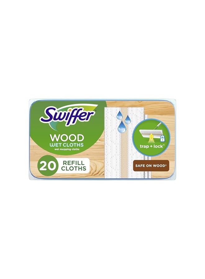 Swiffer Sweeper Wet Wood Floor Mopping cloths, 20 count - Image 1