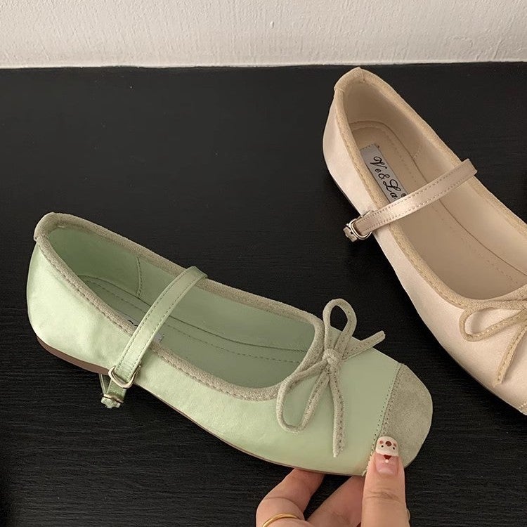 Skirt With Bow Ballet Shoes Early Spring French New Gentle Single Shoes Mary Jane Shoes Women'S Shoes Inner Height Increase - Image 5