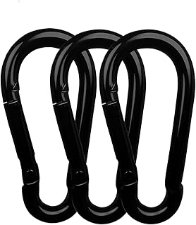 AUTMATCH AUTMATCH 3" Electrophores Coating Carbon Steel Spring Snap Hook Carabiner Link Buckle Pack Grade Heavy Duty Quick Link - Image 1