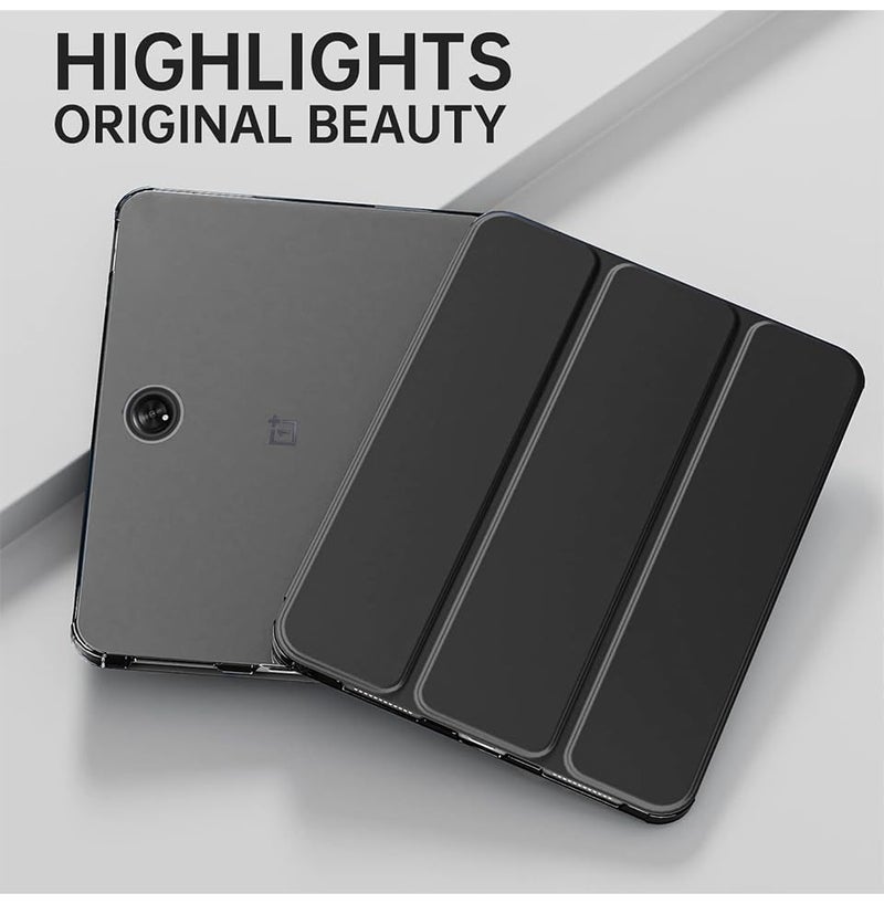 ProElite Case Cover for OnePlus Pad Lite 11 inch Case, Smart Flip Case Cover for OnePlus Pad Lite 11 inch Case Translucent Back with Stylus Pen [Auto Sleep Wake Feature], Black - Image 4