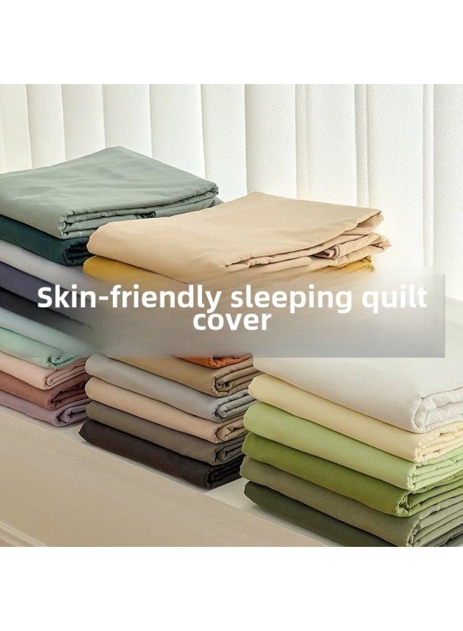 # غطاء لحاف بلون سادة من Ins Wind غطاء لحاف فردي قطعة واحدة شراء لوازم سرير فردي لسكن الطلاب سرير مزدوج للطلاب - اللون: أخضر حليبي - أخضر غامق ⚑⚑-المواصفات: 200*230 [غطاء لحاف مربع قطعة واحدة] ⚑⚑ - Image 3