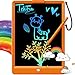 TEKFUN Toys for Girls Boys 10IN LCD Writing Tablet Magic Doodle Board with AntiLost Stylus Mess Free Coloring for Toddlers Drawing Pad Toddler Travel Car Plane Trip Toys Gifts Orange - Image 3