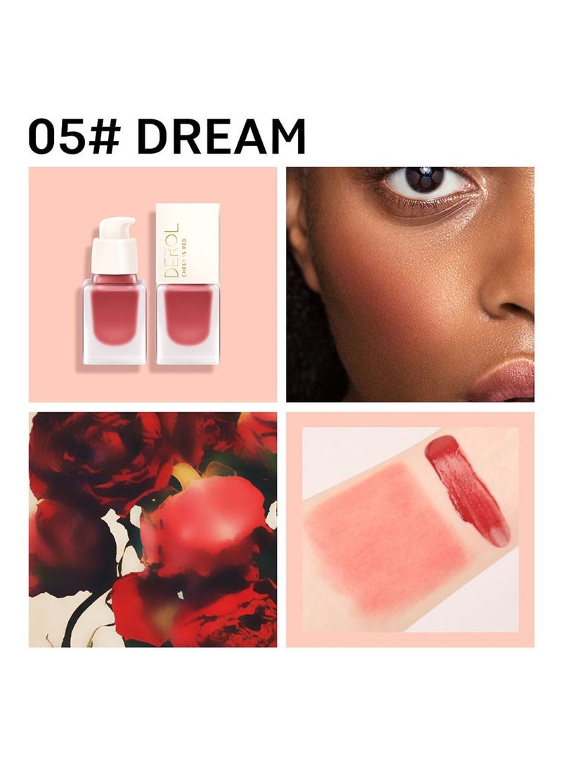 DEROL Mousse Liquid Cream Blush For Cheeks Face Blushes Stick Palette Bronzer Highlighter Shape Contour Moisturizing And Breathable Matte Finish Long-wearing Waterproof For Women Makeup - Image 1