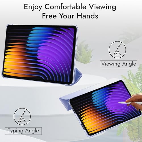 Robustrion Cover for Xiaomi Mi Pad 8/8 Pro/Mi Pad 7/7 Pro 11.2 inch Cover Case, Flip Case Cover with Translucent Back and Stylus Pen for Xiaomi Tab 7/8 Cover [Auto Sleep Wake] - Lavender - Image 4