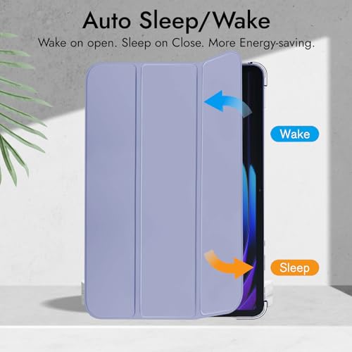 Robustrion Cover for Xiaomi Mi Pad 8/8 Pro/Mi Pad 7/7 Pro 11.2 inch Cover Case, Flip Case Cover with Translucent Back and Stylus Pen for Xiaomi Tab 7/8 Cover [Auto Sleep Wake] - Lavender - Image 3