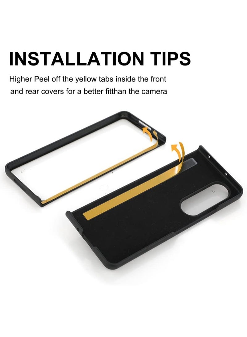 بيوينتي جراب Z Fold 4 مع حامل قلم جراب Galaxy Z Fold 4 مع حامل جراب واقٍ رفيع من الجلد الفاخر مقاوم للصدمات لهاتف Galaxy Z Fold 4 - Image 5