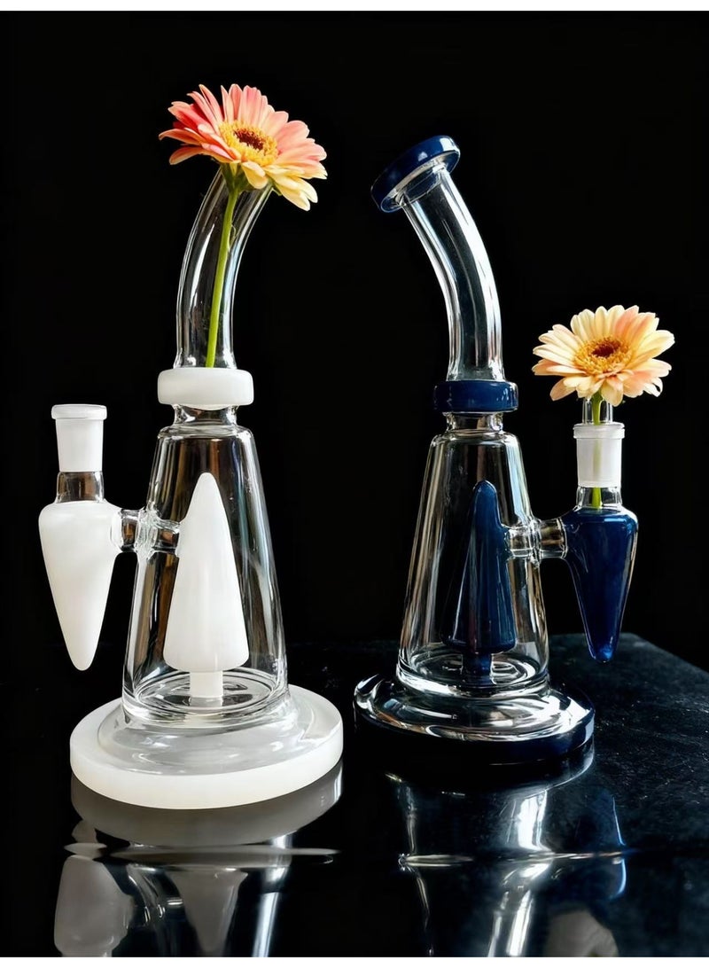 شيانغ مي مصباح زيت زجاجي ممتاز مقاوم للحرارة، زجاجة مزهرية زجاجية مصنوعة من مادة البورسليكات عالية الجودة للاستخدام طويل الأمد، مزهرية زجاجية شفافة (لون عشوائي) - Image 1