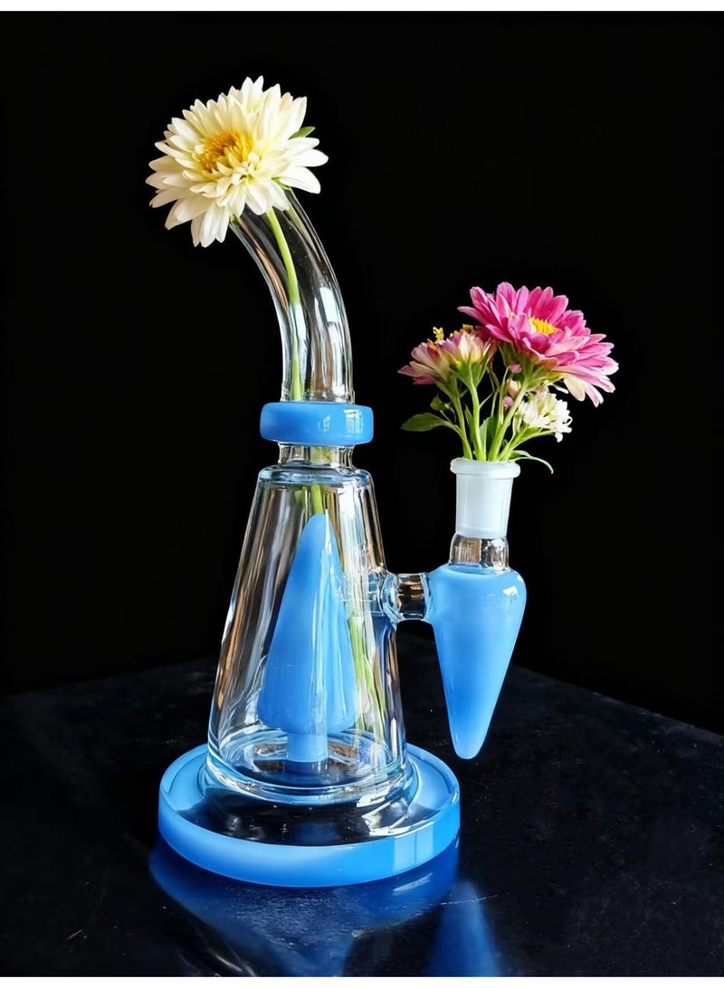 شيانغ مي مصباح زيت زجاجي ممتاز مقاوم للحرارة، زجاجة مزهرية زجاجية مصنوعة من مادة البورسليكات عالية الجودة للاستخدام طويل الأمد، مزهرية زجاجية شفافة (لون عشوائي) - Image 3