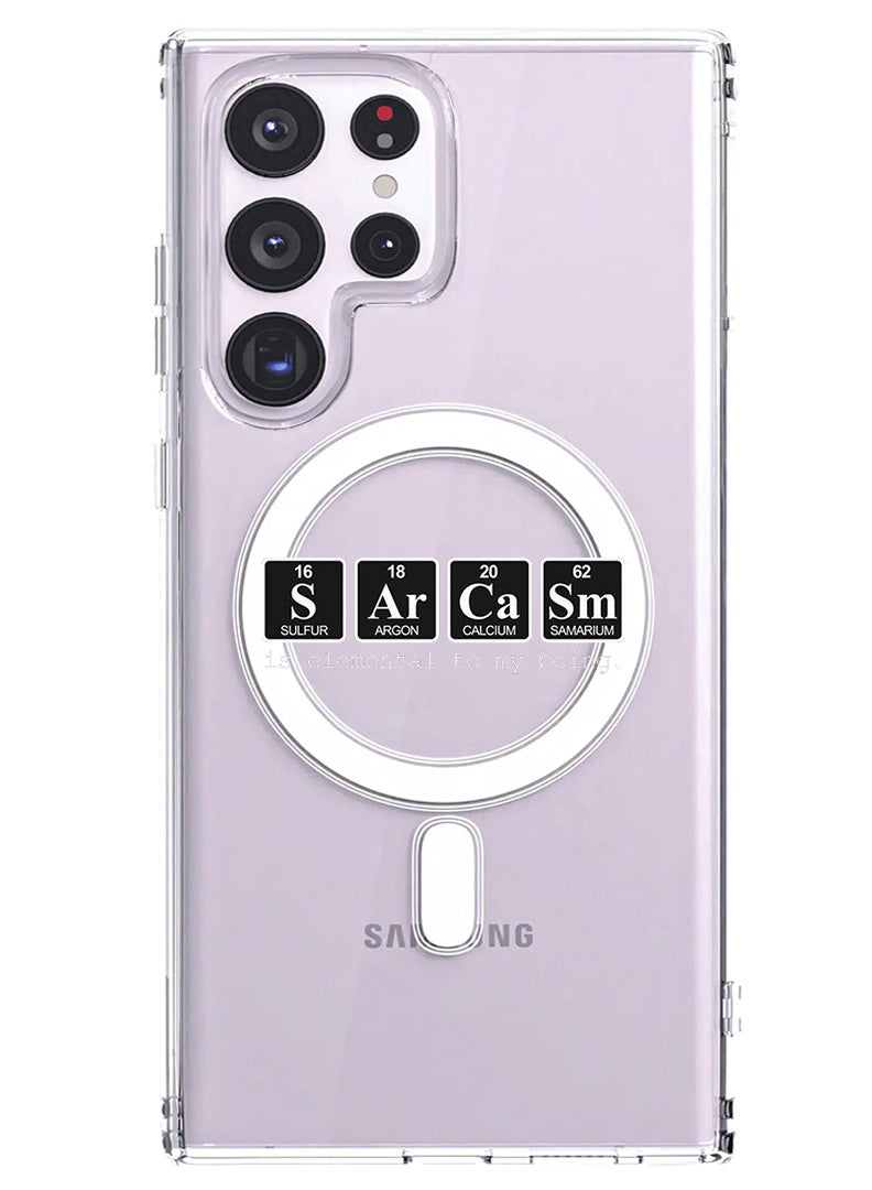 Theodor حافظة مغناطيسية لهاتف سامسونج جالاكسي S23 الترا 6.8 بوصة متوافقة مع الشحن اللاسلكي MagSafe، غطاء ممتص للصدمات للهاتف نسخة سخرية - Image 1