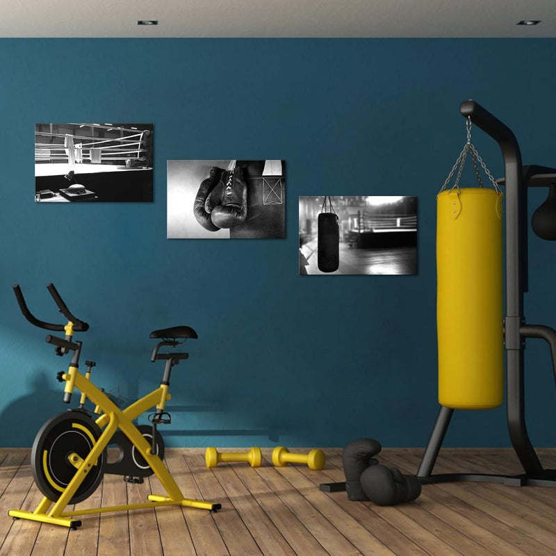 RnnJoile 3 Piece Boxing Canvas Art Wall Decor - Image 4