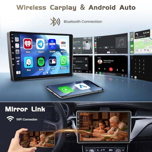 Roinvou 4+64G Car Radio for Toyota Yaris Vios 2007-2013, 9 inch 1280 * 720 Touch Screen for Yaris Head Unit Radio with Wireless Carplay, DSP, FM/RDS, 32EQ, Bluetooth5.0, GPS, 5GHz WiFi, Backup Camera - Image 3