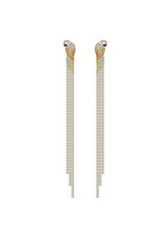 Gold Plated Tropical Parrot Drop Earrings
