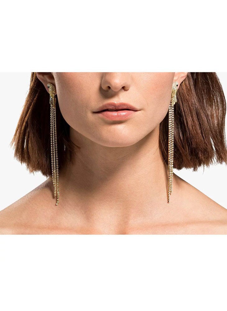 General - Gold Plated Tropical Parrot Drop Earrings - Image 1